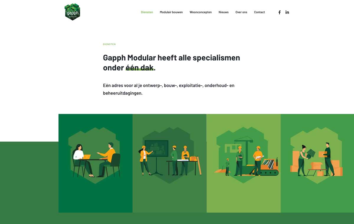 Website Gapph Modular - diensten