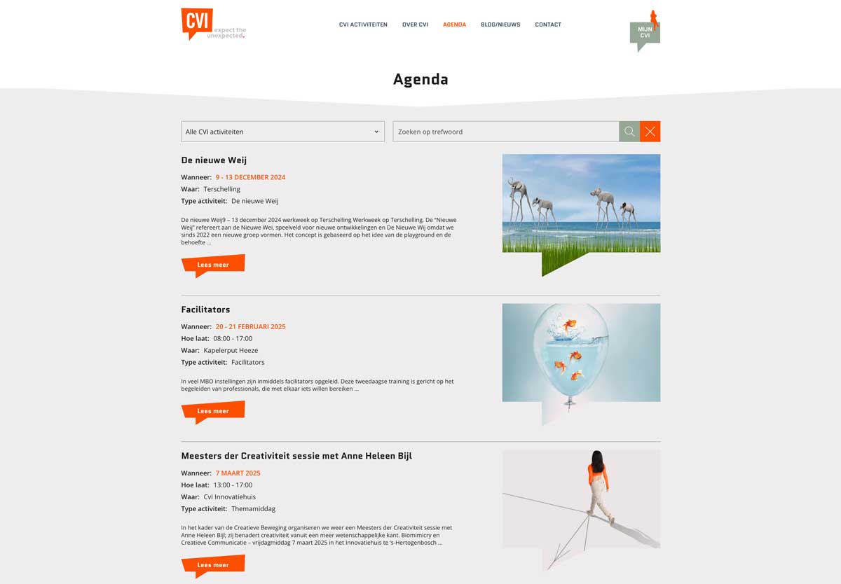 Website CVI - agenda 1